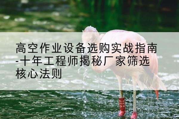朝阳剪叉式升降机厂家-高空作业设备选购实战指南-十年工程师揭秘厂家筛选核心法则